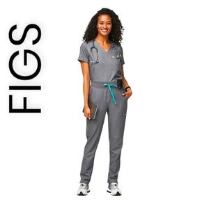 FIGS TECHNICAL GRAPHITE GREY CARGO TEN POCKET SCRUB PANTS SIZE XSMALL PETITE